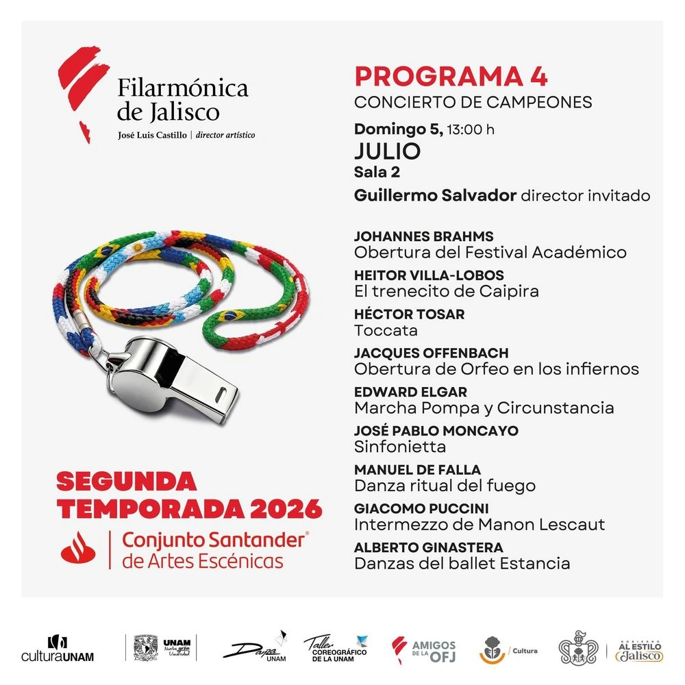 Orquesta Filarmónica de Jalisco Programa 4. Concierto de campeones