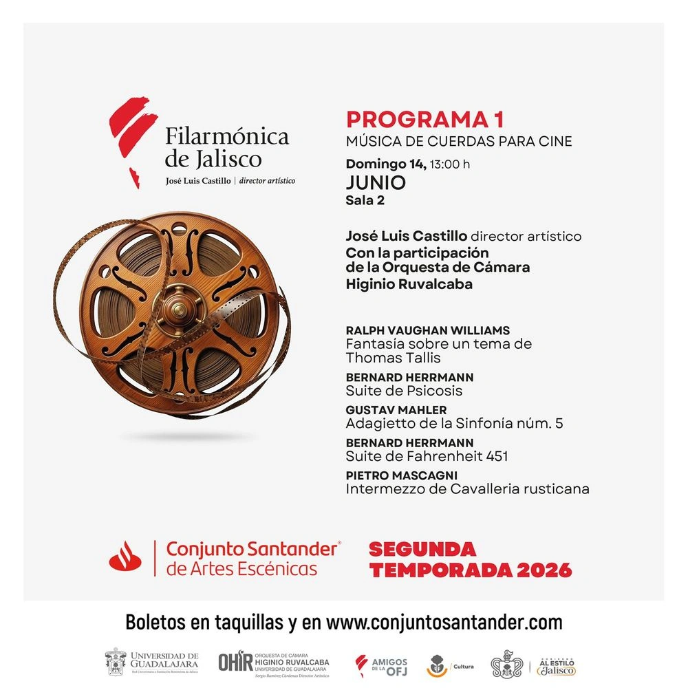 Orquesta Filarmónica de Jalisco Programa 1. Música de cuerdas para cine